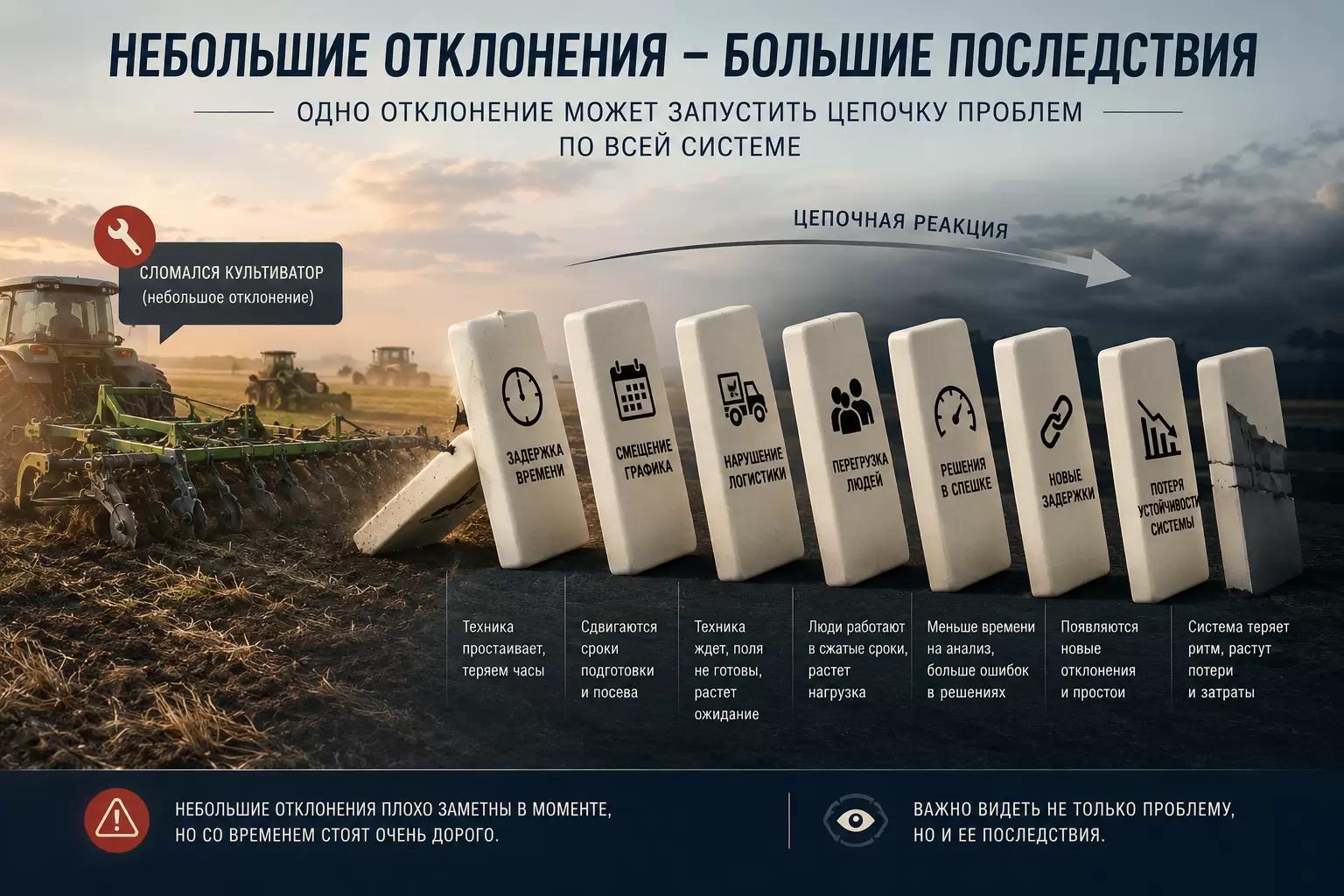 Очень часто большие проблемы начинаются не с крупных ошибок.